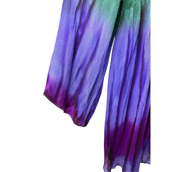 The Pyramid Collection Women’s XL Kimono Top Colorful Flowy Fairycore Whimsigoth - Picture 3 of 5